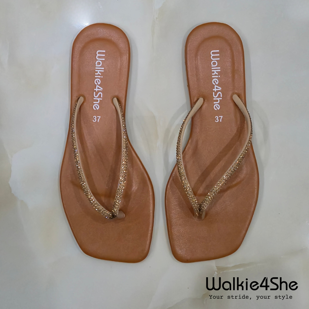 W4S-F-1152 Flat Sandal - Brown