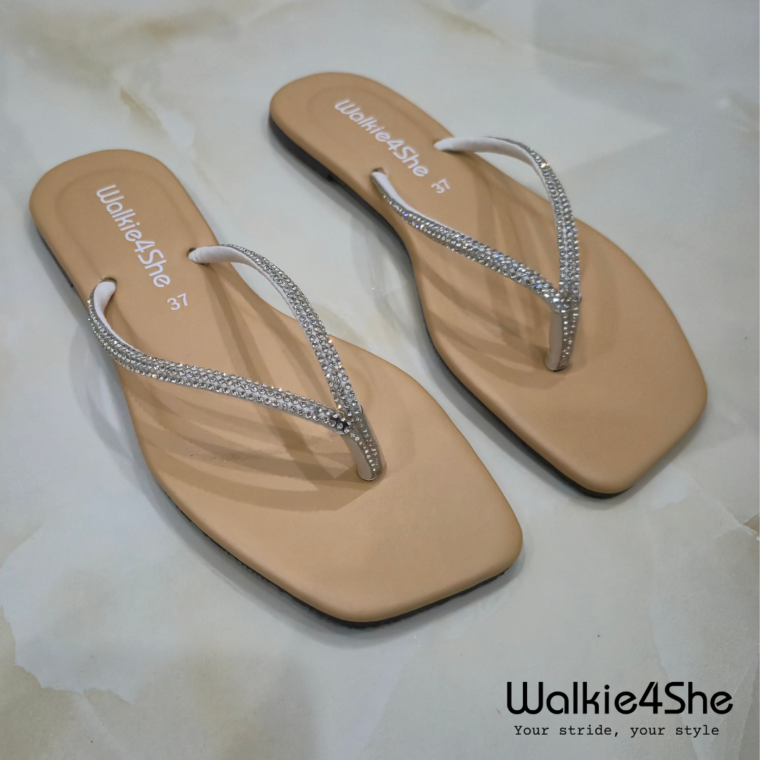 W4S-F-1153 Flat Sandal - Beige