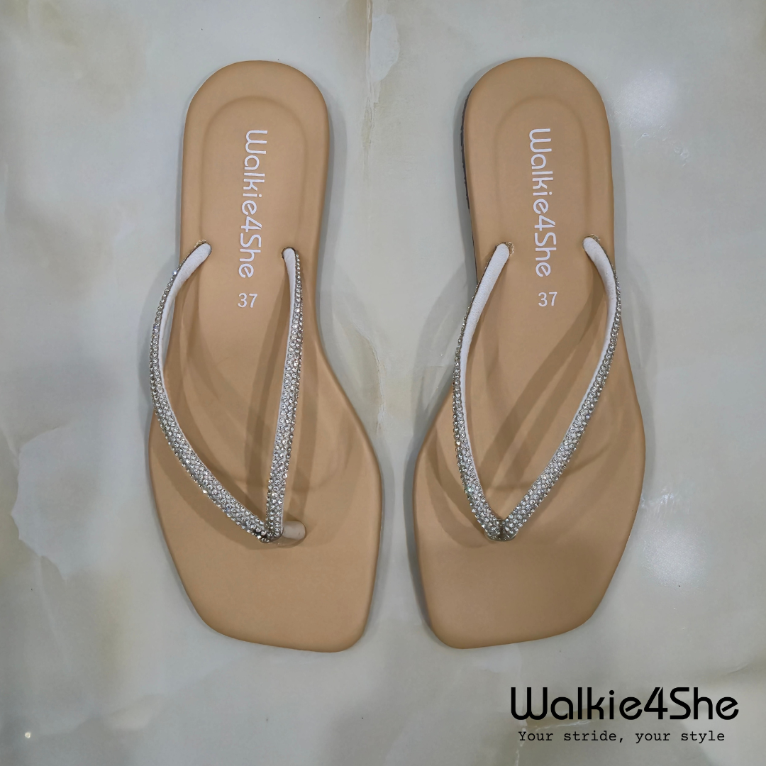 W4S-F-1153 Flat Sandal - Beige
