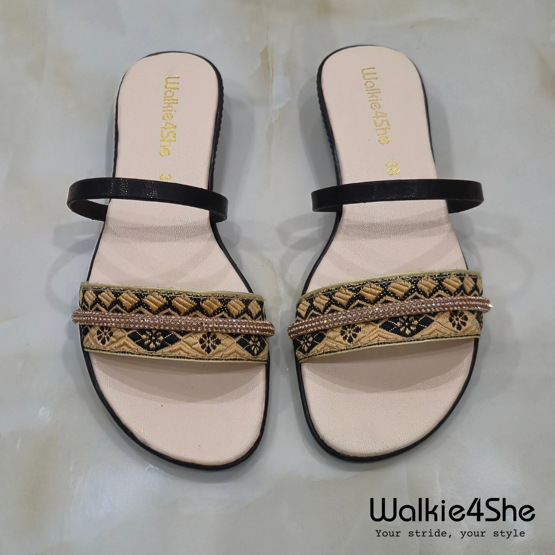 W4S-F-1181 Minimalist Wedge Sandal - Beige
