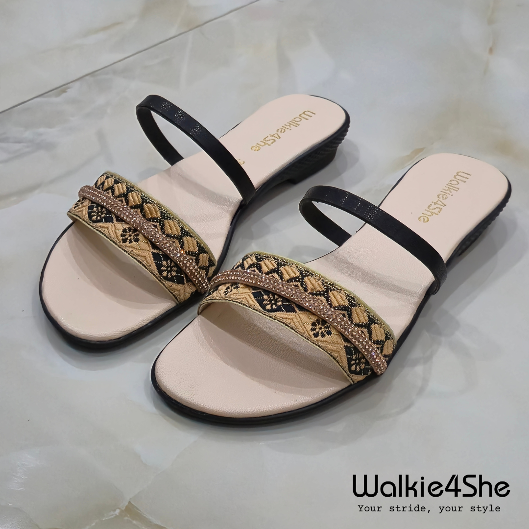 W4S-F-1181 Minimalist Wedge Sandal - Beige