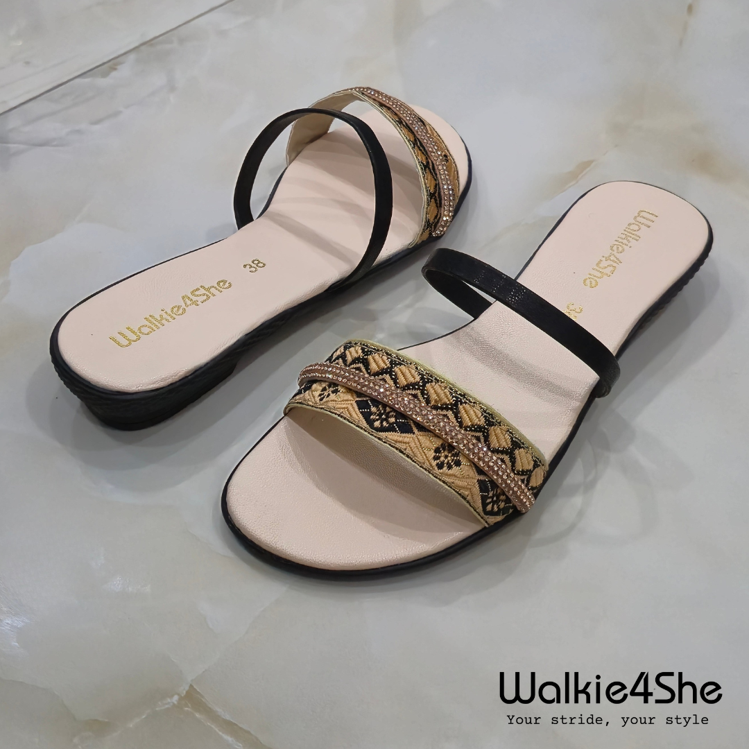 W4S-F-1181 Minimalist Wedge Sandal - Beige