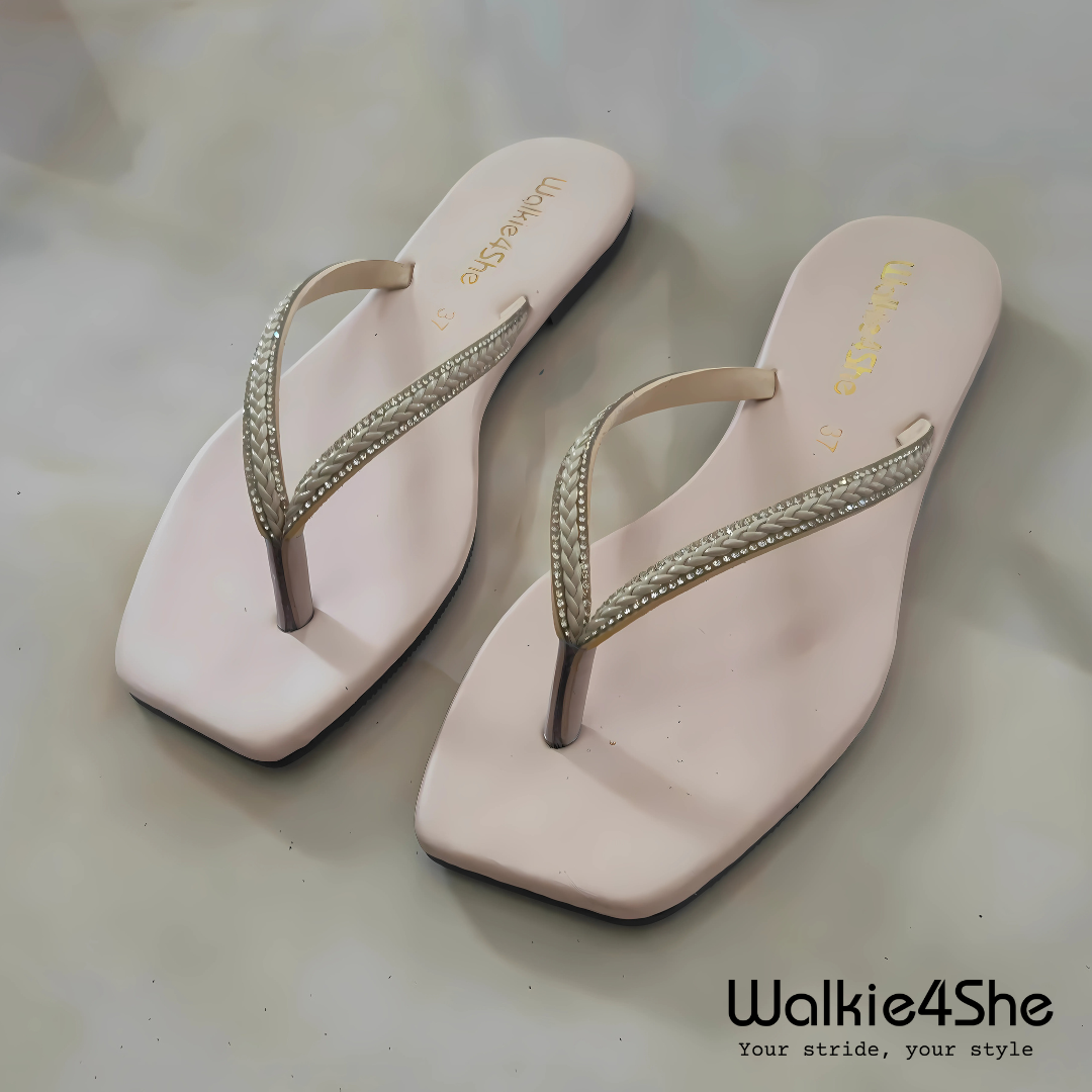 W4S-F-1312 Flat Sandal - White