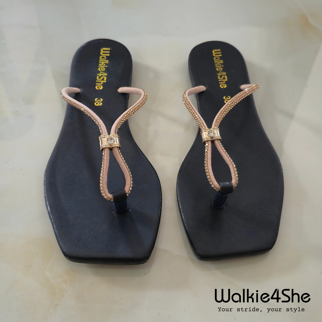 W4S-F-1314 Flat Sandal - Black