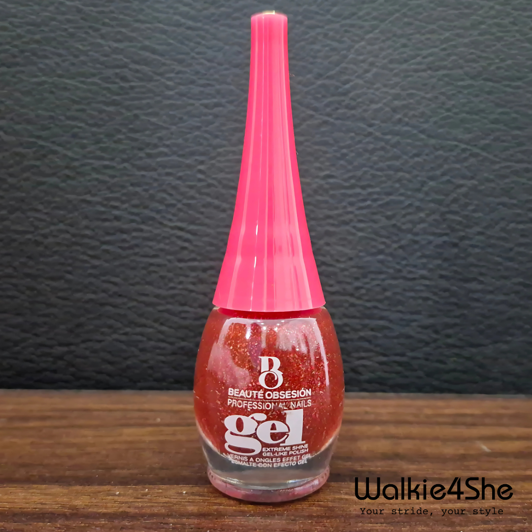 W4S-NP-0003-"GEL" Brand - Nail Polish - Crystal Wine Red