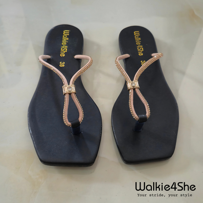 W4S-F-1314 Flat Sandal - Black