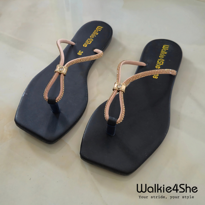 W4S-F-1314 Flat Sandal - Black
